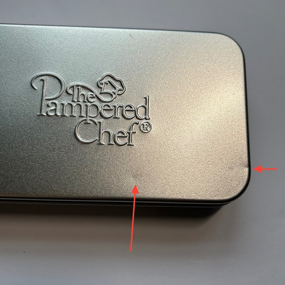 Pampered Chef Creative Cutters Set of 8 Stainless Steel Mini Cookie Cutters Tin - Picture 5 of 10